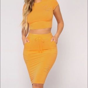 Mustard Skirt Set